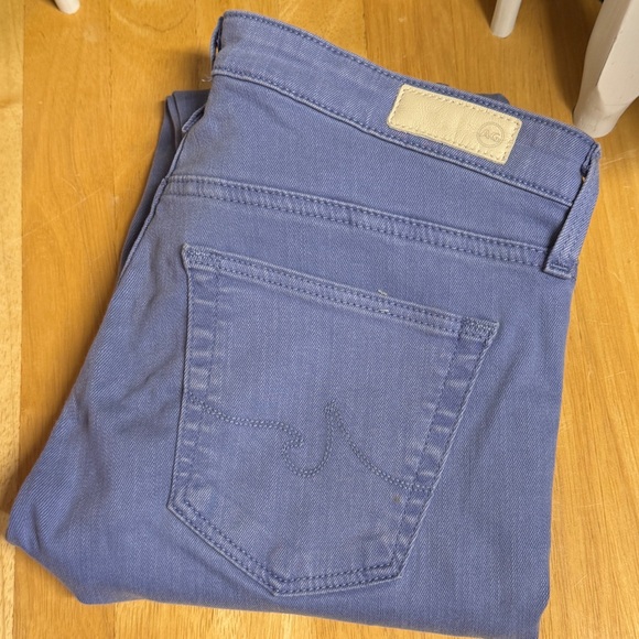 AG Jeans The Legging Skinny Frayed Raw Ankle 25 Purple Stretch Slim - Picture 1 of 9